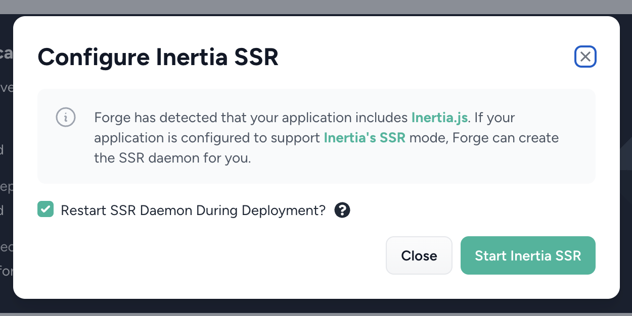 Enabling Inertia SSR